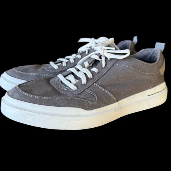 Cole Haan men grand 360 canvas sneaker size 10 very good condition gray - Picture 1 of 13